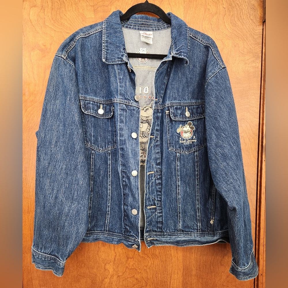 Vintage Y2K Walt Disney Studios Unisex Embroidered Jean Jacket